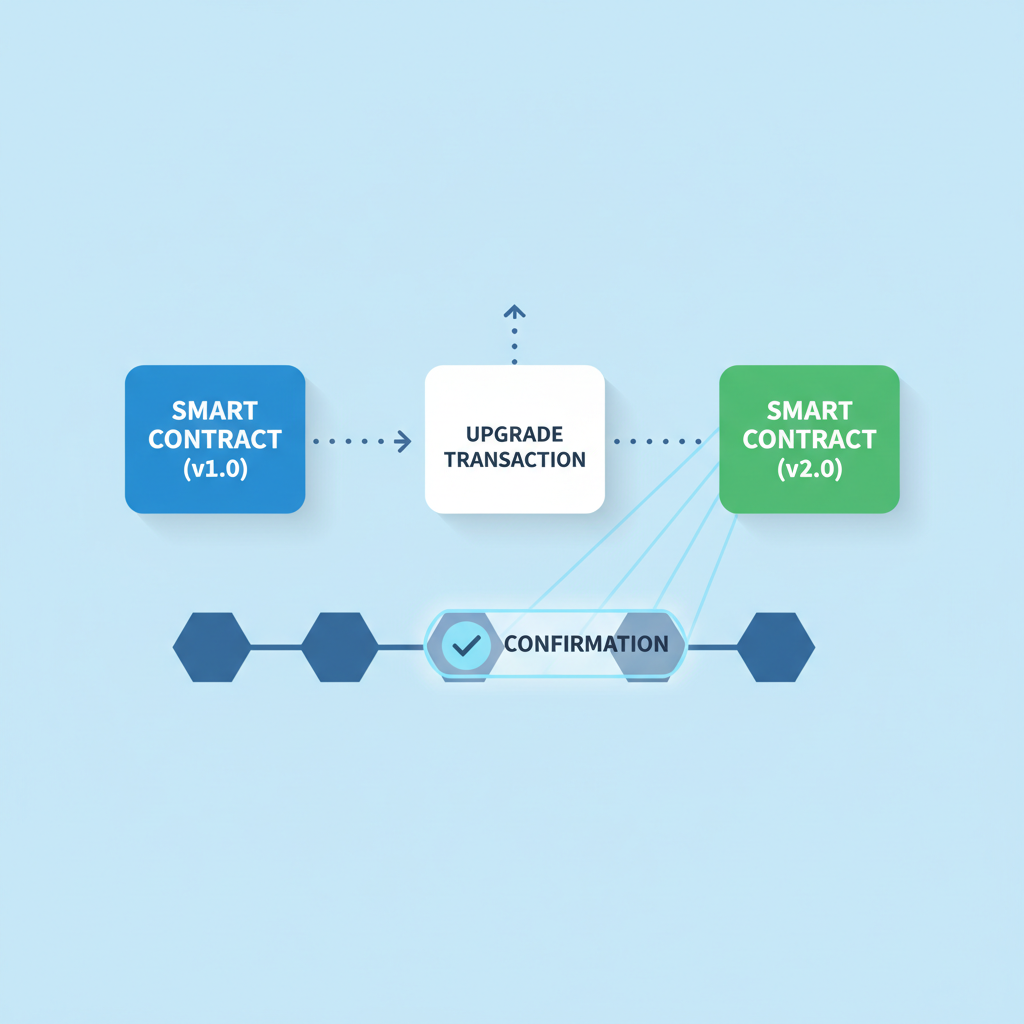 smart contract executing upgrade transaction blockchain confirmation